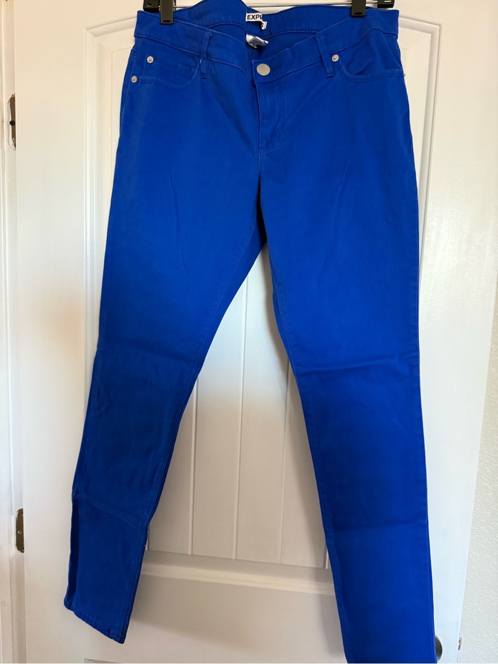 Express Skinny Jeans in Cobalt Blue